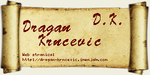 Dragan Krnčević vizit kartica